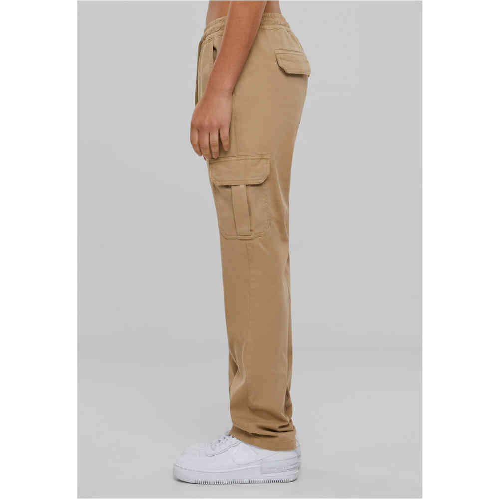 Urban Classics - High Waist Twill Cargobroek - Beige